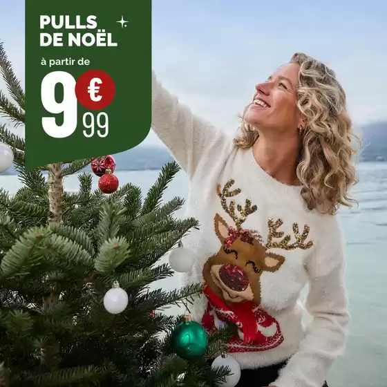 Catalogue La Halle à Sarreguemines | Ambiance festive activée avec nos pulls de Noël à partir de 9,99€ pour toute la famille ! | 03/12/2024 - 10/12/2024