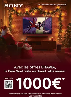 Promos de Multimédia et Electroménager à Pessac | OFFRE Sony : JUSQU'À 1000€ REMBOURSÉS sur Boulanger | 03/12/2024 - 07/01/2025