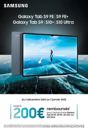 Catalogue Pulsat à Cannes | Samsung Galaxy Tab S9 FE S9 FE+ Galaxy Tab S9 S10+ S10 Ultra | 03/12/2024 - 07/01/2025