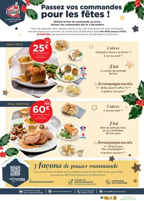 Promos de Noël à Le Quesnoy | Le menu pour les fêtes! sur Henri Boucher | 06/12/2024 - 28/12/2024