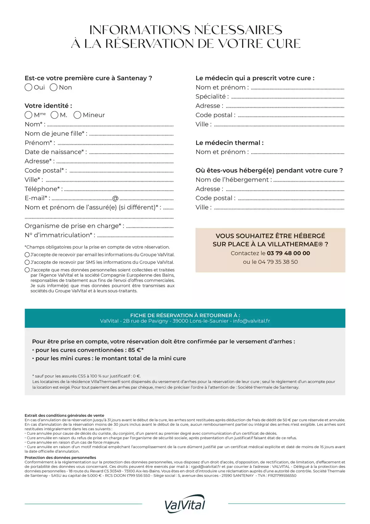 Catalogue Fiche de réservation Santenay 2025, page 00002