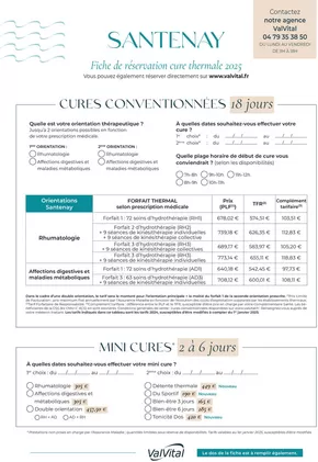 Catalogue ValVital à Chalon-sur-Saône | Fiche de réservation Santenay 2025 | 09/12/2024 - 31/12/2025