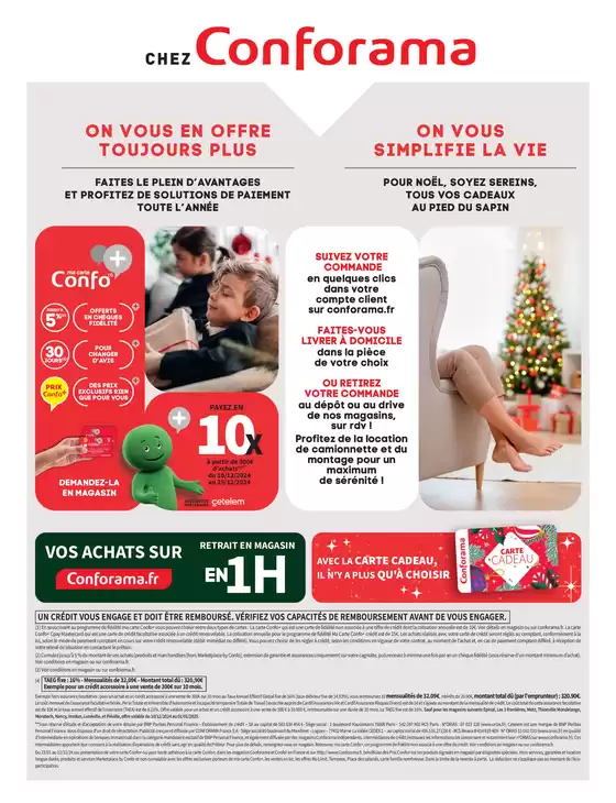 Catalogue Conforama à Villefranche-sur-Saône | Un Noël à prix cadeaux - Dernière ligne droite | 10/12/2024 - 25/12/2024