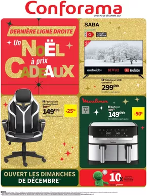 Promos de Noël à Gilly-sur-Isère | Un Noël à prix cadeaux - Dernière ligne droite sur Conforama | 10/12/2024 - 25/12/2024