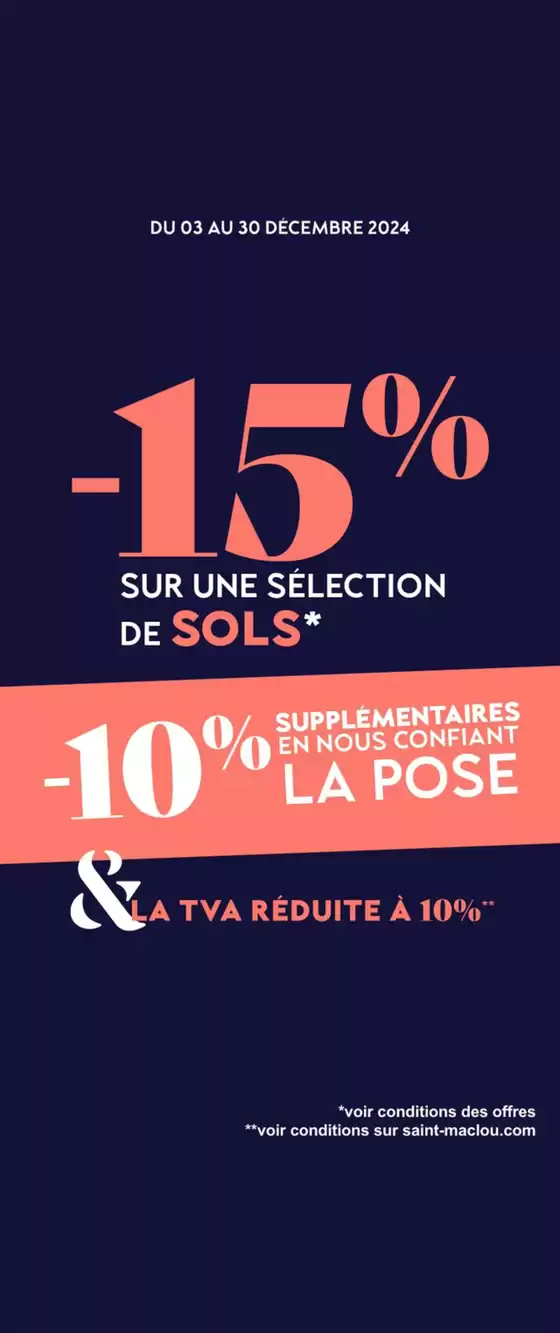 Catalogue Saint Maclou à Cannes | Promos revêtements de sols et tapis | 10/12/2024 - 30/12/2024