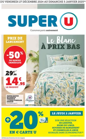 Promos de Supermarchés à Villeneuve-Tolosane | Spécial Blanc sur Super U | 27/12/2024 - 05/01/2025