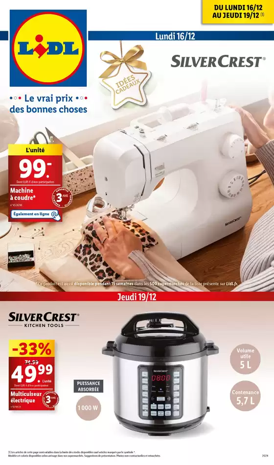 Lidl vous propose une large gamme de matériel de couture pour devenir un professionnel.
