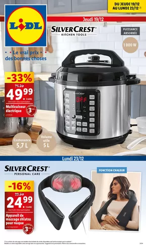 Catalogue Lidl à Sarre-Union | Faites de chaque repas un succès grâce aux équipements Silvercrest chez Lidl! | 19/12/2024 - 23/12/2024