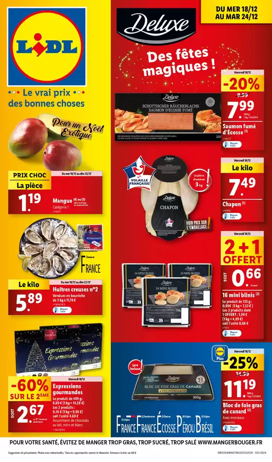 Catalogue Lidl à Sarre-Union | Retrouvez une large sélection de mets d'exception à petits prix chez Lidl! | 18/12/2024 - 24/12/2024