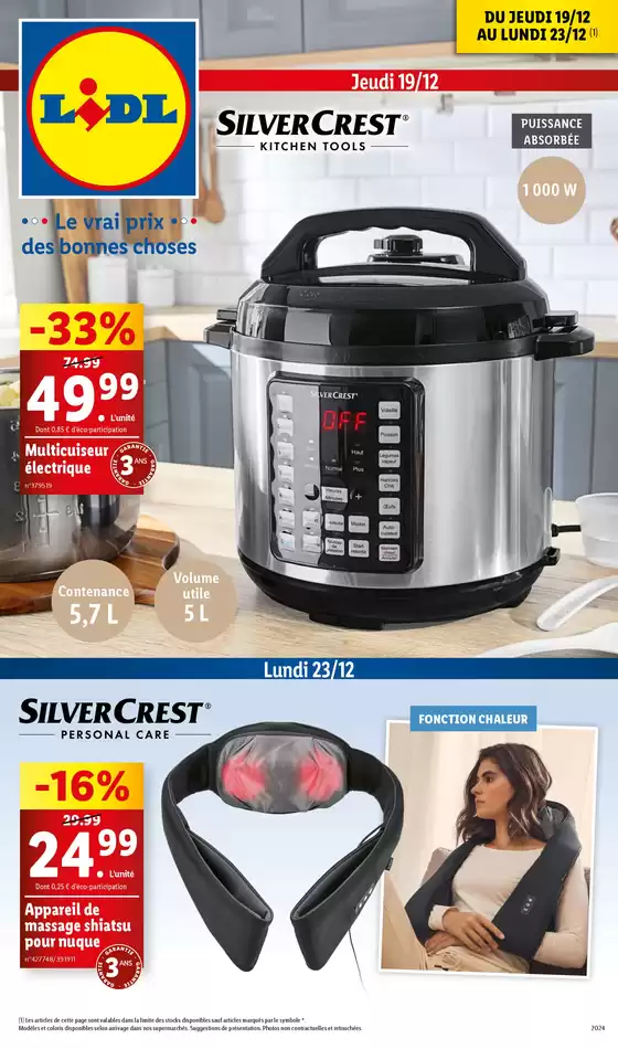 Faites de chaque repas un succès grâce aux équipements Silvercrest chez Lidl!