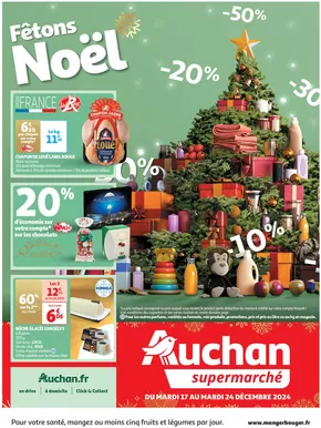 Promos de Noël à Saint-Genis-Laval | Fêtons Noël dans votre super  sur Auchan Supermarché | 17/12/2024 - 24/12/2024