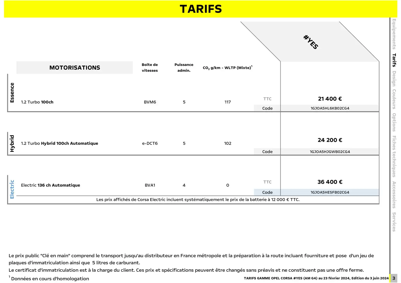 Catalogue Opel Nouvelle Corsa, page 00004