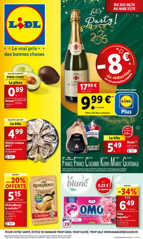 Promos de Supermarchés à La Fare-les-Oliviers | Profitez des ventes Lidl pour préparer un repas d'exception à l'occasion des fêtes! sur Lidl | 26/12/2024 - 31/12/2024