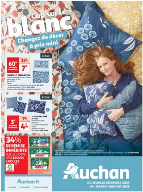 Catalogue Auchan Hypermarché à Marseille | Cap sur le blanc, changez de décor à prix mini | 26/12/2024 - 07/01/2025