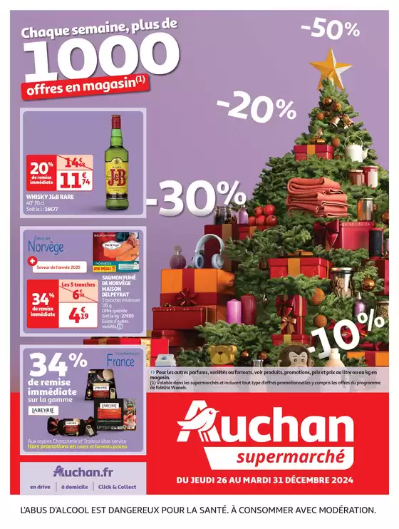 Catalogue Auchan Supermarché à Lille | Cette semaine plus de 1000 offres en magasin dans votre super | 26/12/2024 - 31/12/2024