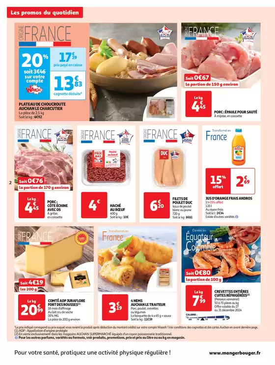 Catalogue Auchan Supermarché à Lille | Cette semaine plus de 1000 offres en magasin dans votre super | 26/12/2024 - 31/12/2024