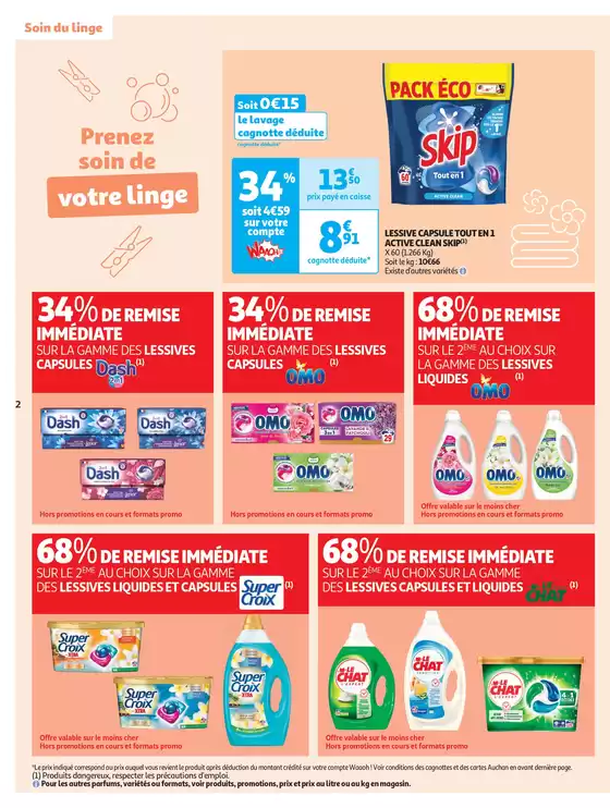 Catalogue Auchan Supermarché à Cagnes-sur-Mer | Cap sur le blanc, changez de décor à prix mini dans votre super | 26/12/2024 - 07/01/2025