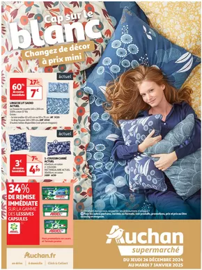 Catalogue Auchan Supermarché à Marseille | Cap sur le blanc, changez de décor à prix mini dans votre super | 26/12/2024 - 07/01/2025