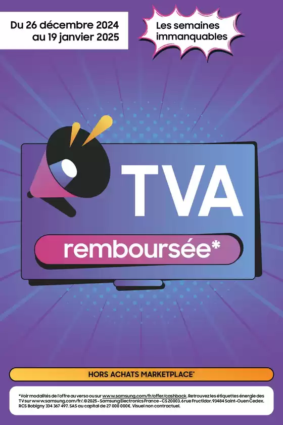 Catalogue Connexion à Villeurbanne | TVA remboursée sur une sélection de TV SAMSUNG* | 26/12/2024 - 19/01/2025