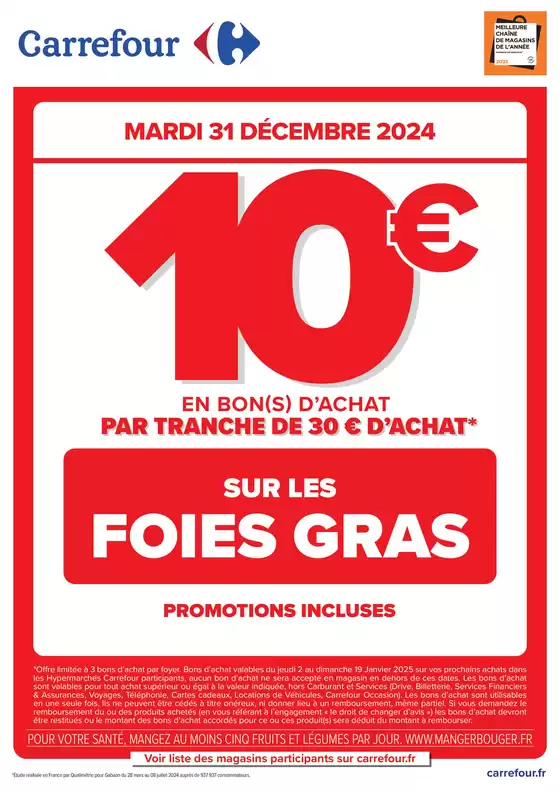 OPERATION BON D’ACHAT SUR LES FOIES GRAS