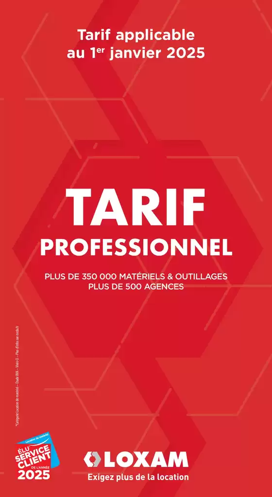Tarifs professionnels