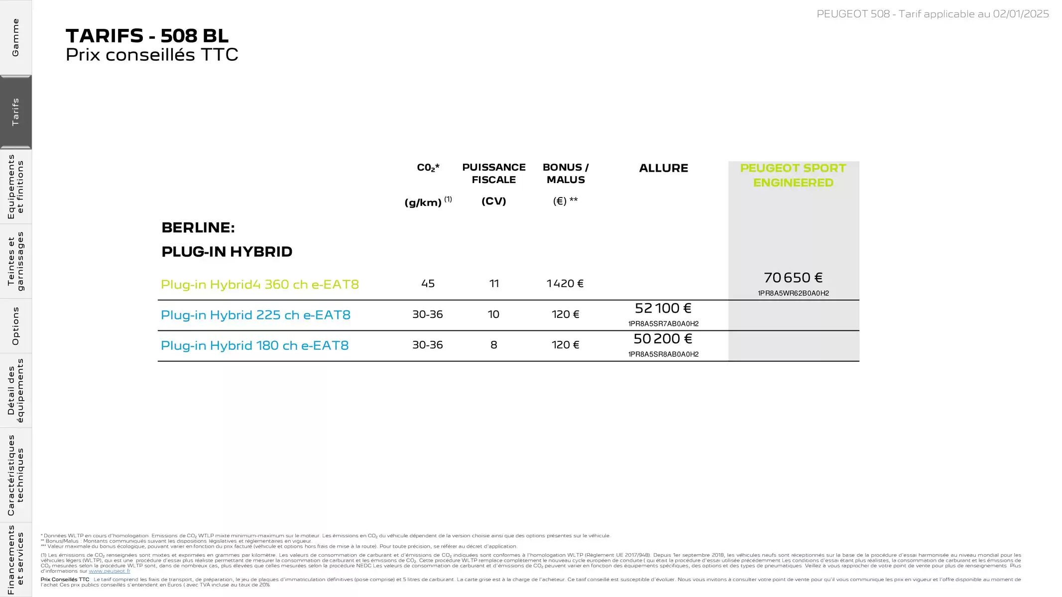 Catalogue Peugeot 508, page 00003