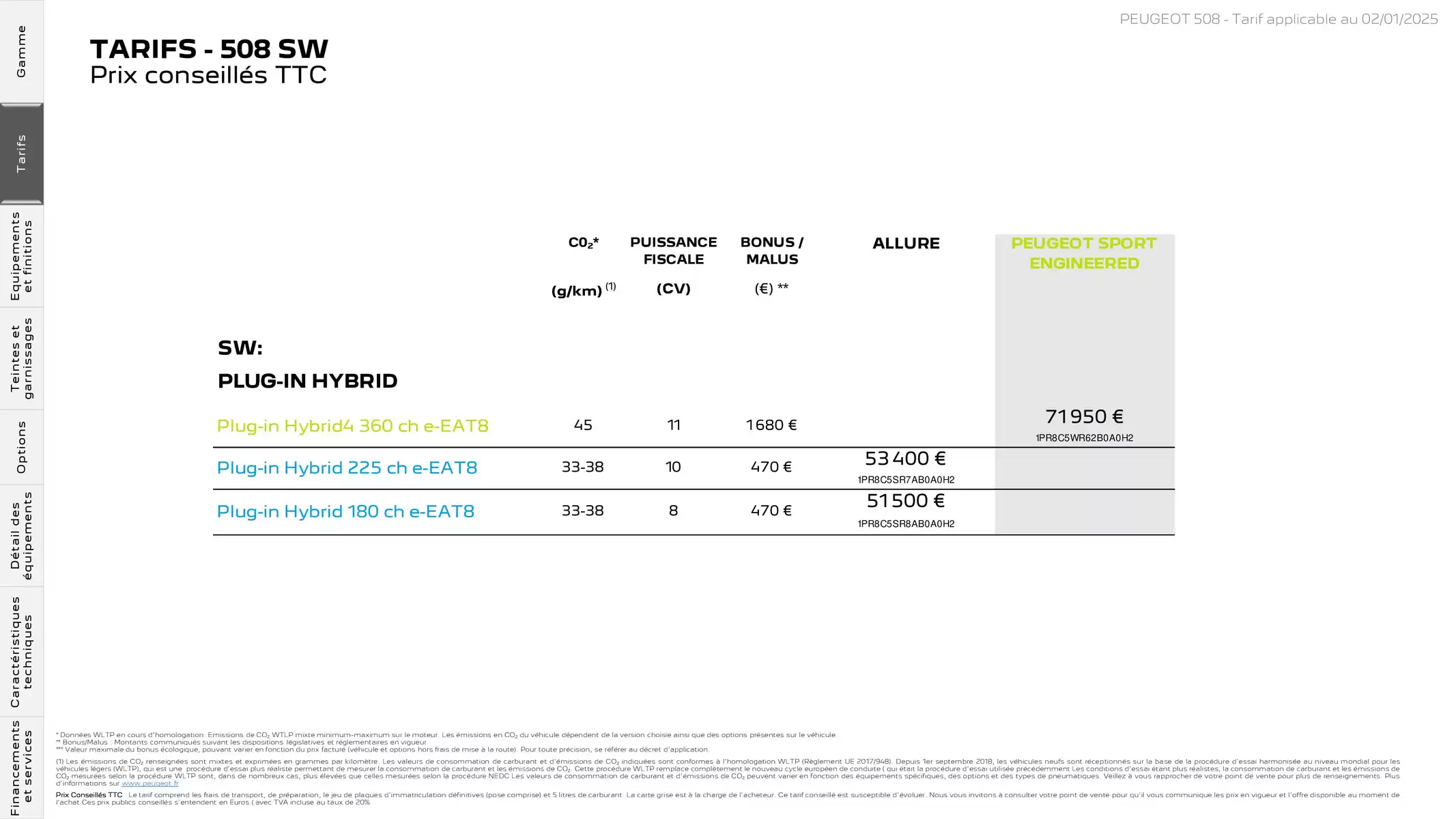 Catalogue Peugeot 508, page 00004