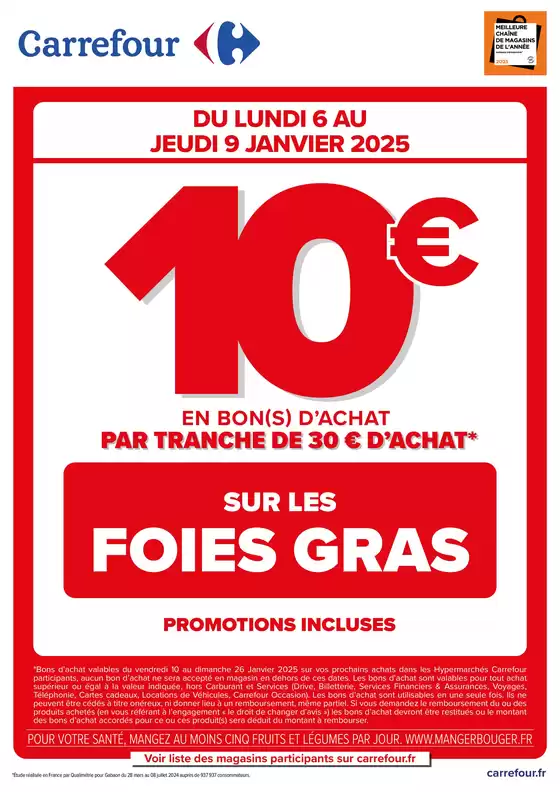 OPERATION BON D’ACHAT SUR LES FOIES GRAS