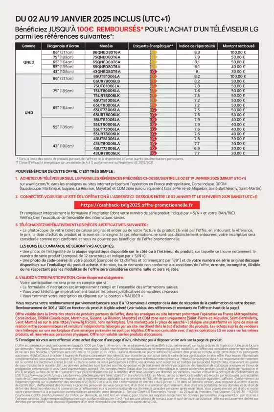 Catalogue Boulanger à Cagnes-sur-Mer | OFFRE LG : JUSQU'À 100€ REMBOURSÉS | 06/01/2025 - 19/01/2025