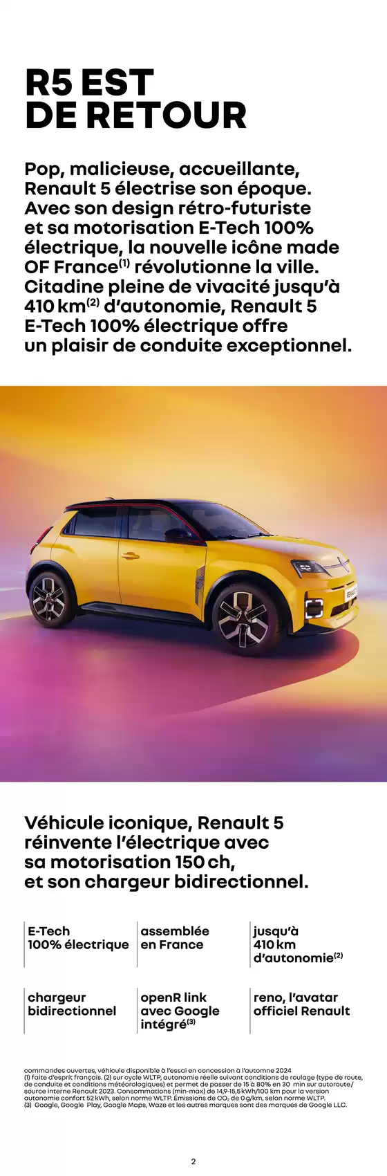 Catalogue Renault à Bruyères | RENAULT 5 E-TECH 100% électrique | 07/01/2025 - 07/01/2026