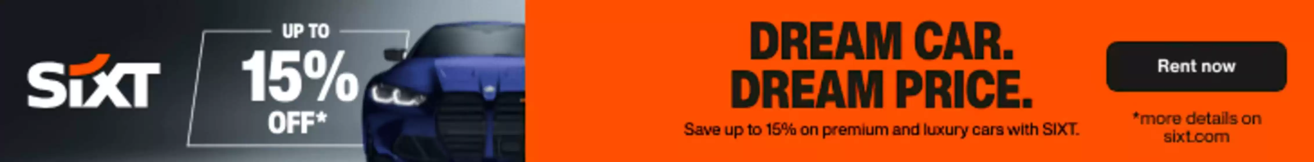 Catalogue Sixt à Cagnes-sur-Mer | Dream car up to 15% off | 07/01/2025 - 31/01/2025