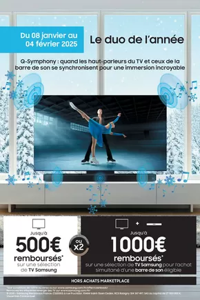 Promos de Multimédia et Electroménager à Vienne |  OFFRE SAMSUNG jusqu'à 500€ REMBOURSÉS sur Boulanger | 08/01/2025 - 04/02/2025