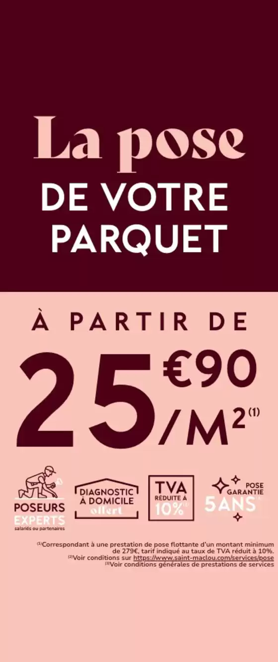 Catalogue Saint Maclou à Cagnes-sur-Mer | La pose de votre parquet | 09/01/2025 - 31/01/2025