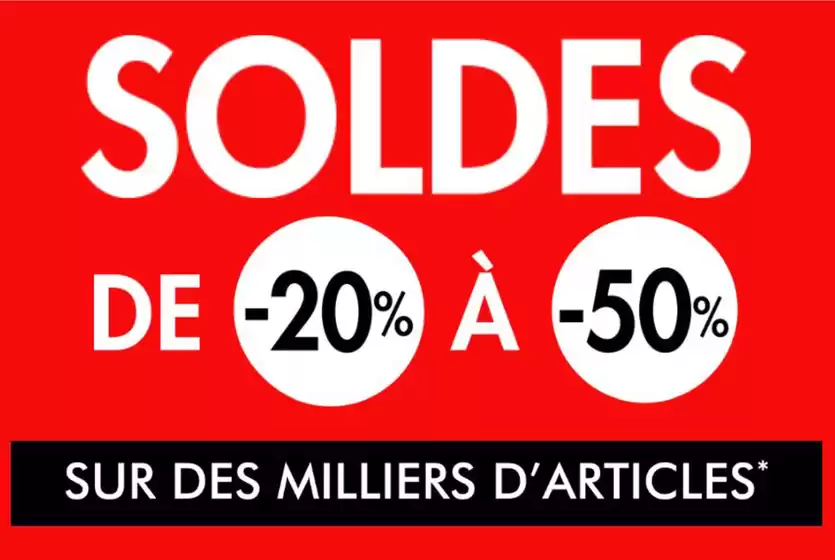 Soldes de -20% à -50%