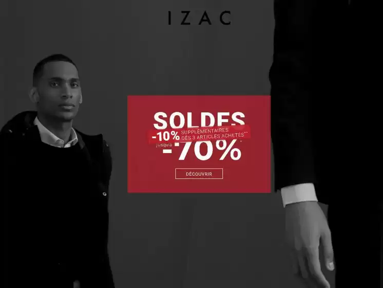 Catalogue Izac à Cagnes-sur-Mer | SOLDES jusqu'à -70 % | 09/01/2025 - 04/02/2025