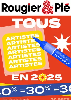 Promos de Culture et Loisirs | Tous Artistes en 2025 sur Rougier&Plé | 13/01/2025 - 09/02/2025