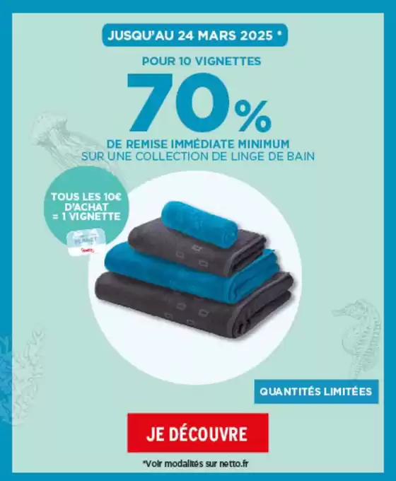 Jusqu'à -70% de remise immédiate minimum