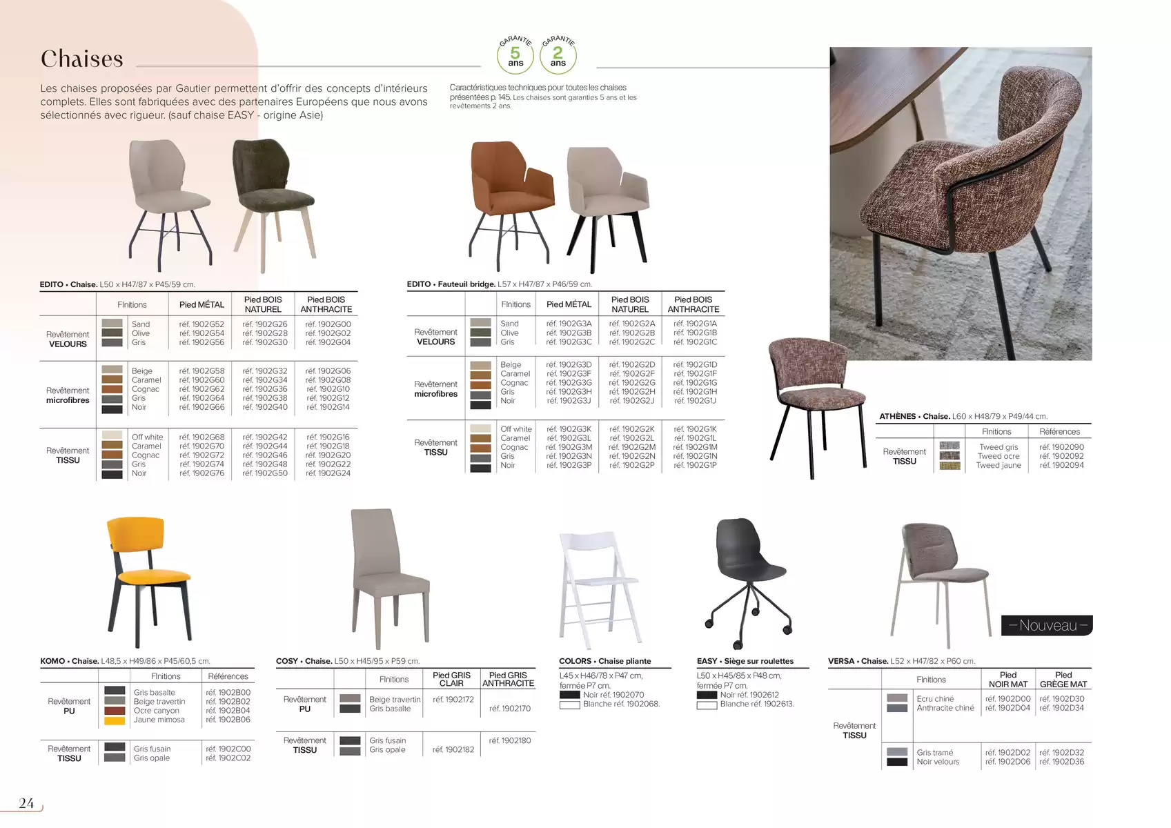 Catalogue Collection Tables & chaises, page 00024