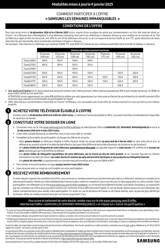 Catalogue Group Digital | SAMSUNG TV TVA PROLONGATION jusqu’au 4 février 2025 | 15/01/2025 - 04/02/2025