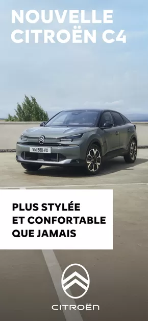 Promos de Auto et Moto à Domont | Citroën Nouvelle ë-C4 Electrique 5 portes C-BOOK sur Citroën | 15/01/2025 - 15/01/2026