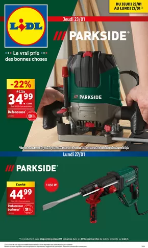 Catalogue Lidl à Toulouse | Parkside vous accompagne dans tous vos projets bricolage aux meilleurs prix! | 23/01/2025 - 27/01/2025