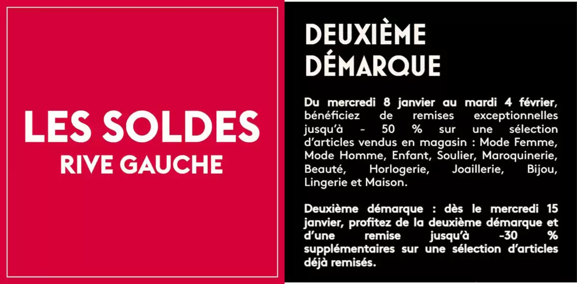 Les soldes rive gauche