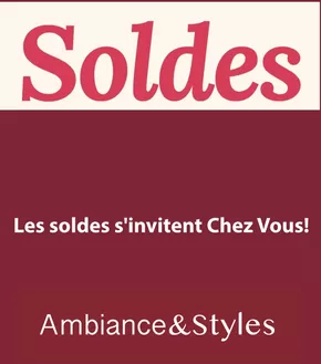 Promos de Meubles et Décoration à Sélestat | Les soldes s'invitent Chez Vous! sur Ambiance & Styles | 21/01/2025 - 31/01/2025