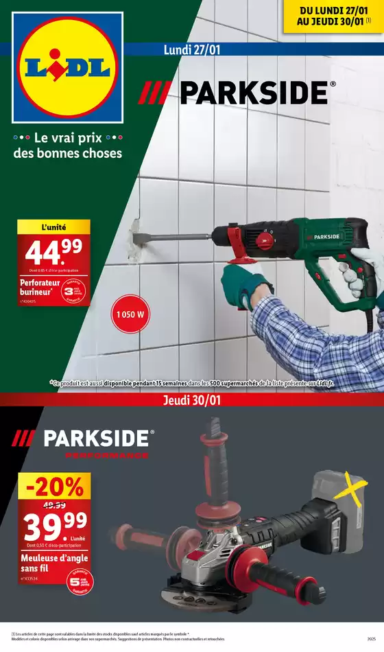 Retrouvez les outils performants Parkside, pour un bricolage efficace à prix mini!
