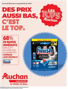 Catalogue Auchan Supermarché à Villeneuve-d'Ascq | Des prix aussi bas, c'est le Top dans votre super | 28/01/2025 - 08/02/2025