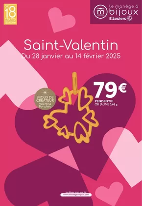 Promos de Bijouteries à Toulouse | SAINT VALENTIN sur E.Leclerc Le Manège à Bijoux | 28/01/2025 - 14/02/2025