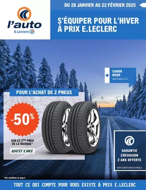 Promos de Auto et Moto à Saint-Amand-les-Eaux | OP2 - THEMATIQUE HIVER sur E.Leclerc L'Auto | 27/01/2025 - 22/02/2025