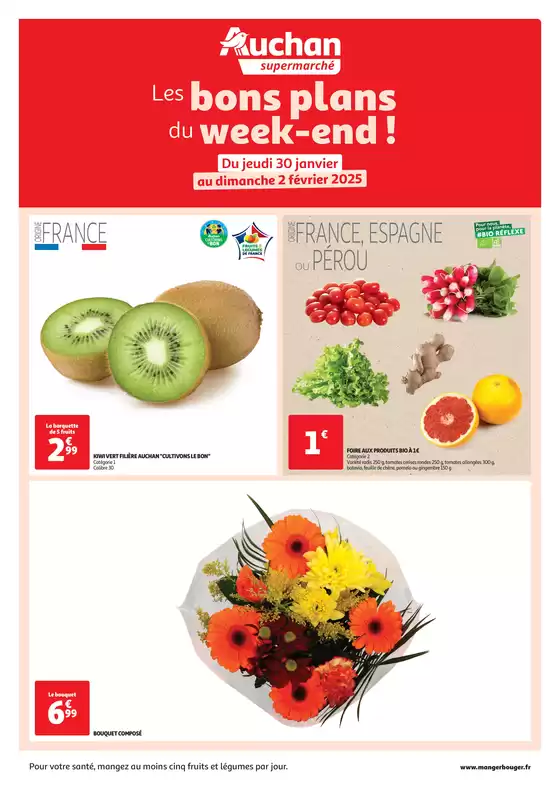 Catalogue Auchan Supermarché à Villeneuve-d'Ascq | Les bons plans du week-end dans votre super ! | 30/01/2025 - 02/02/2025