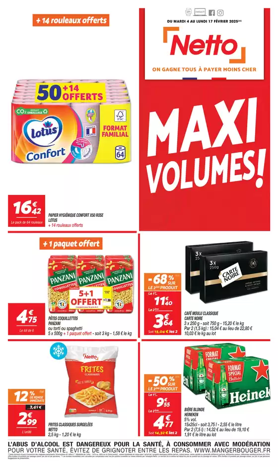 Catalogue Netto à Toulouse | SEMAINE PROCHAINE : MAXI VOLUMES | 04/02/2025 - 17/02/2025