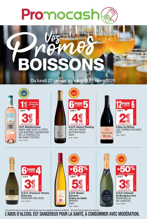 Vos promos boissons